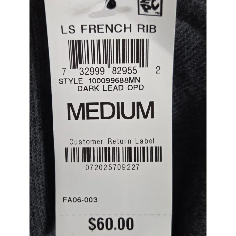 Club Room Sweater Mens XXL Charcoal Heather Gray Mock Neck 1/4 Zip Outerwear NWT